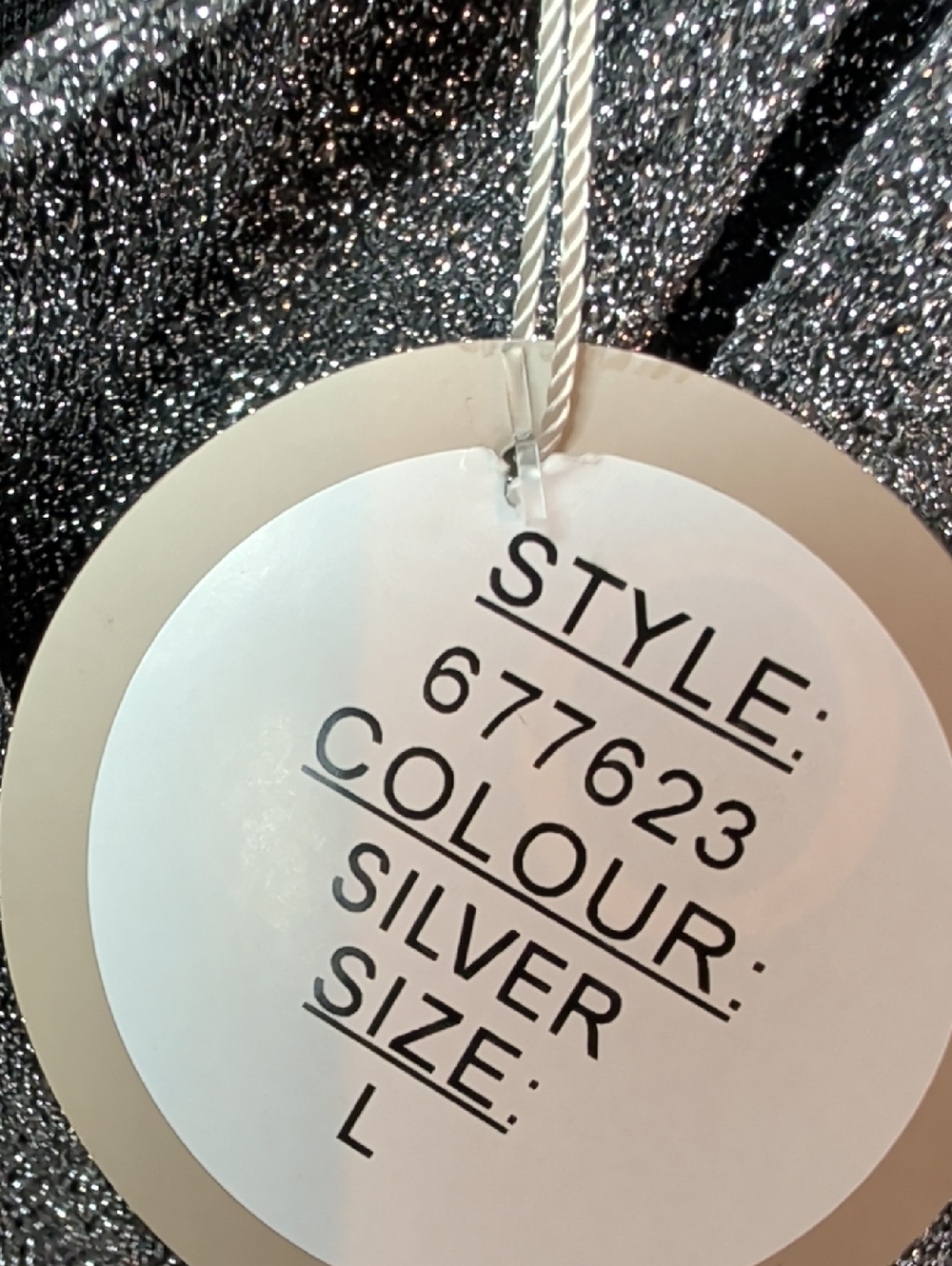 Apricot Silver Sparkle V-Neck Sleeveless Party Dress Large Nwt - Picture 6 of 10